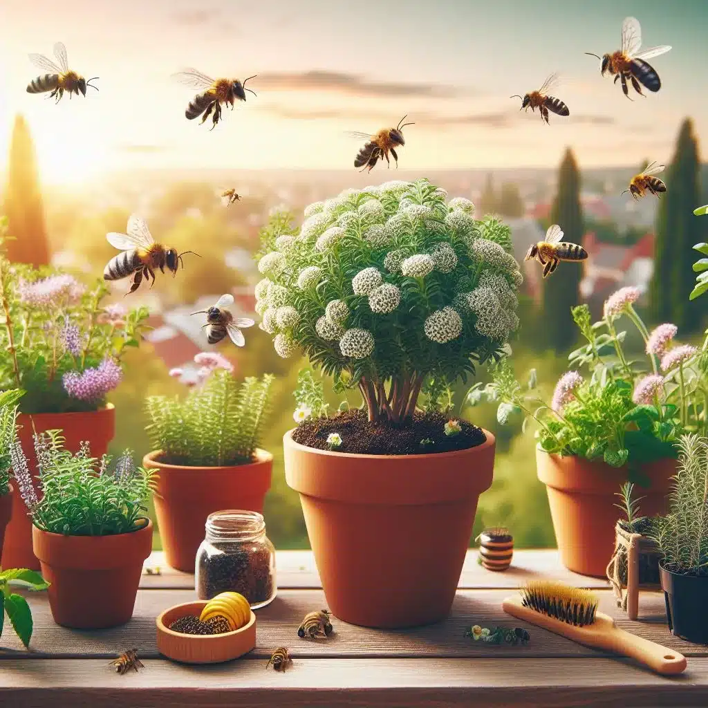na obrazku widać przyjazne rośliny dla pszczół