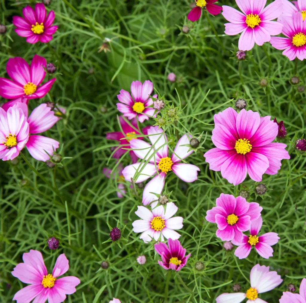 Kosmos pierzasty Cosmos bipinnatus - Kosmiczne płatki.